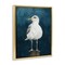 Stupell Industries Perched Coastal Bird Framed Floater Canvas Wall Art Design by Grace Popp